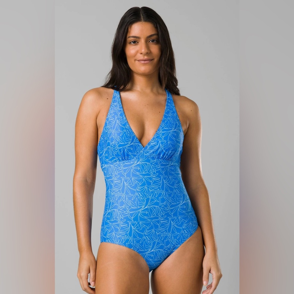prAna Atalia Size Small (S) Bathing Swimsuit Racerback Swimwear One Piece Floret